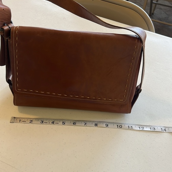 Prune Leather Shoulder Bag. Preloved - Picture 7 of 11